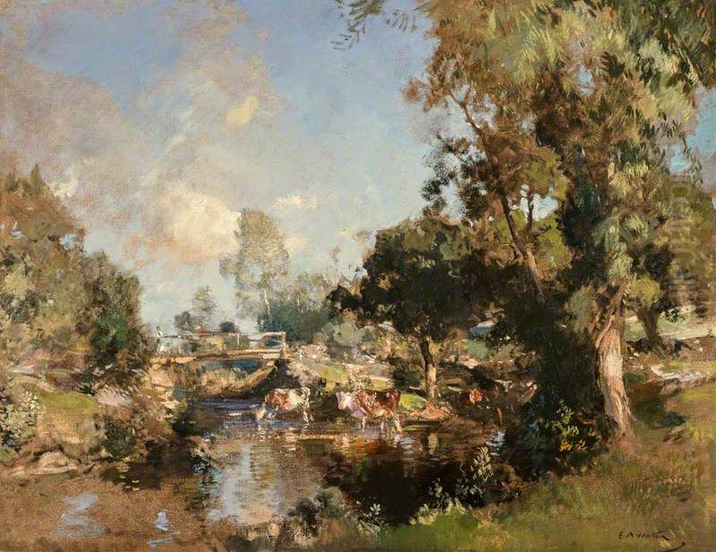 The Ford, New Abbey Oil Painting by Edward Arthur Walton