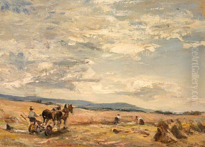 Harvest in Arran Oil Painting by James Lawton Wingate