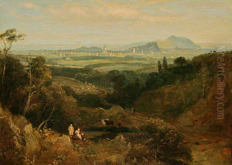 Edinburgh from Corstorphine Hill Oil Painting by John Thomson