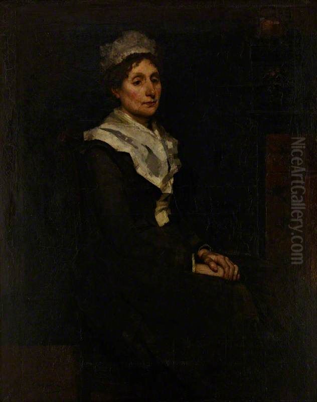 The Artist's Mother (Elizabeth Balfour Nicolson, Mrs Jackson Walton) Oil Painting by Edward Arthur Walton