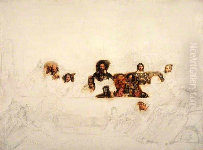 John Knox Dispensing the Sacrament at Calder House (unfinished) Oil Painting by David Wilkie