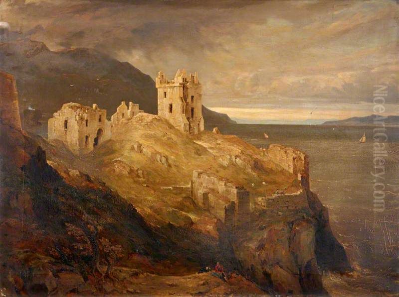 Castle Urquhart, Loch Ness Oil Painting by Hugh William Williams