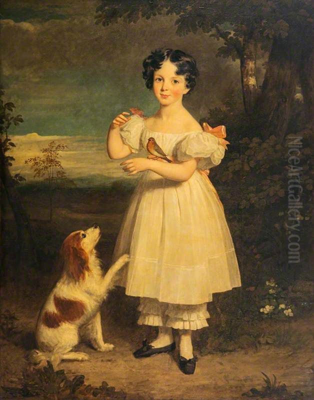 Mary Augusta Riddell, later Mrs Cunliffe (1823 - 1879) Oil Painting by George Watson