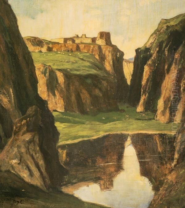 Rocks and Ruins Oil Painting by David Young Cameron