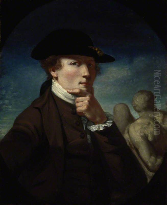 John Runciman, 1744 - 1768. Artist (Self-portrait) Oil Painting by John Runciman