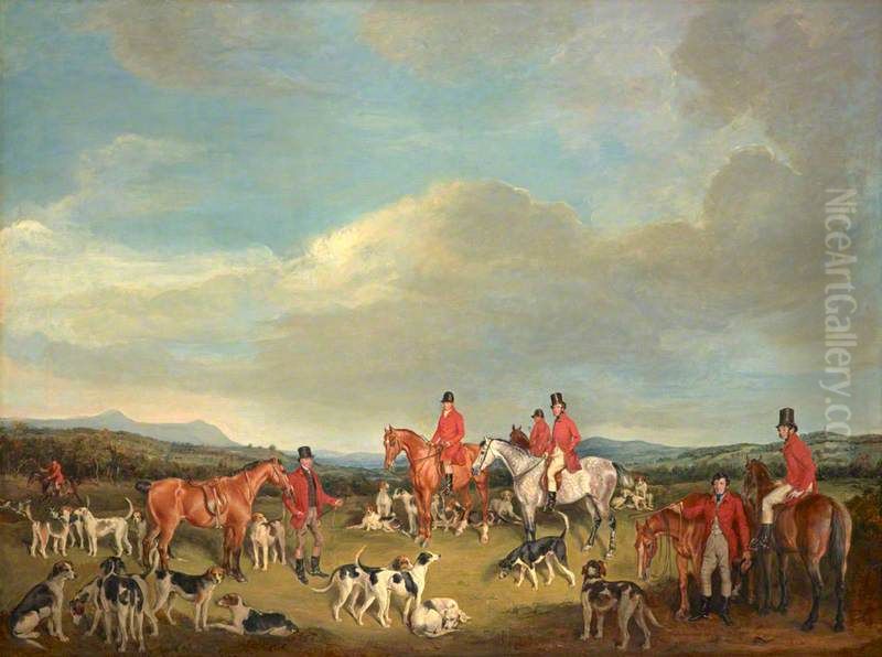 A Meet of the Fife Hounds Oil Painting by Francis Grant