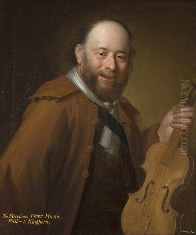 Patie Birnie, the Fiddler of Kinghorn (d. in or before 1721) Oil Painting by William Aikman
