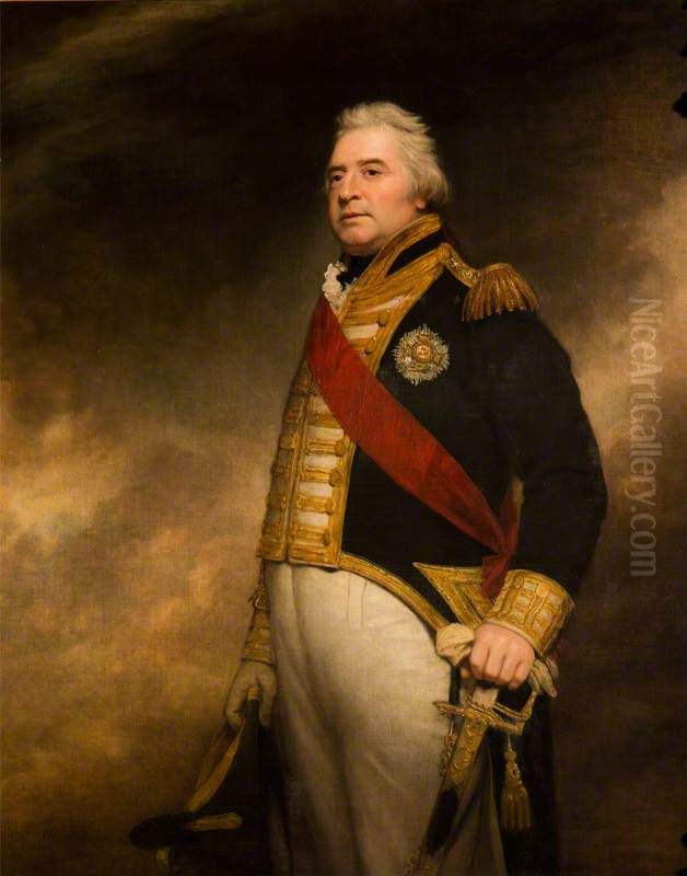 Admiral Sir George Campbell, d. 1821 Oil Painting by William Beechey