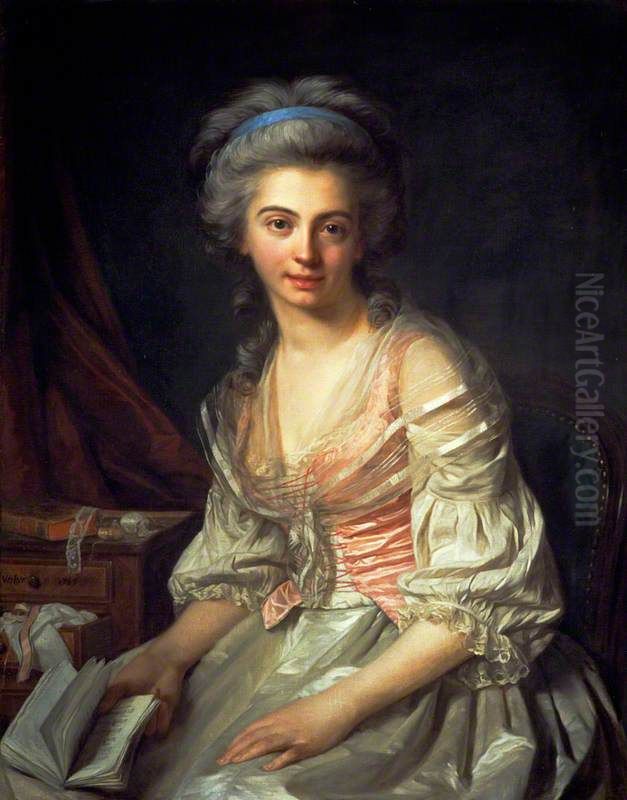 The Artist's Daughter, Marie-Nicole Vestier Oil Painting by Antoine Vestier