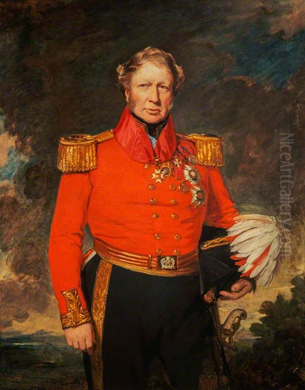 General Sir James Macdonell, 1781 - 1857. Soldier Oil Painting by Frederick Richard Say