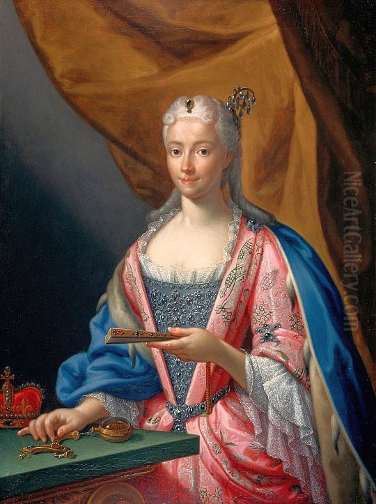 Princess Maria Clementina Sobieska, 1702 - 1735. Wife of Prince James Francis Edward Stuart Oil Painting by Francesco Trevisani