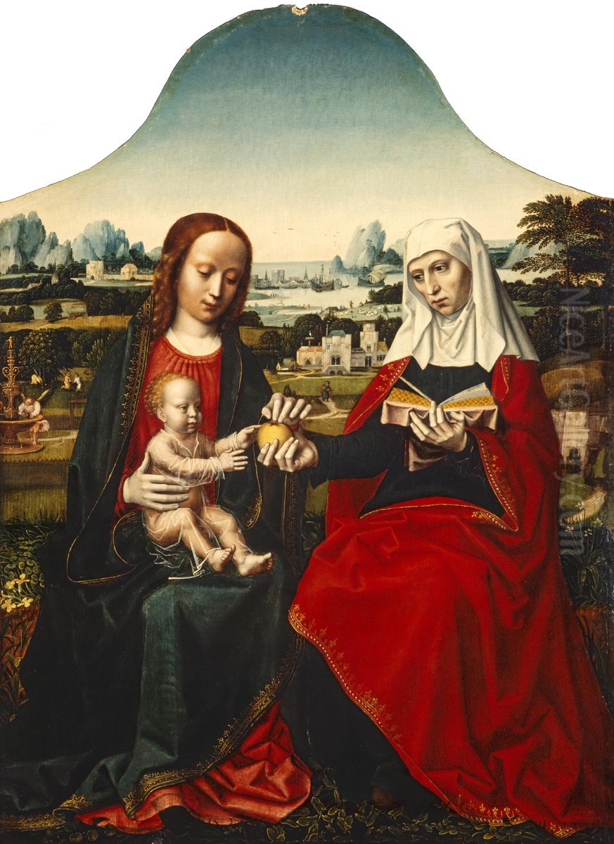 De Heilige Anna-te-Drieen Oil Painting by Ambrosius Benson