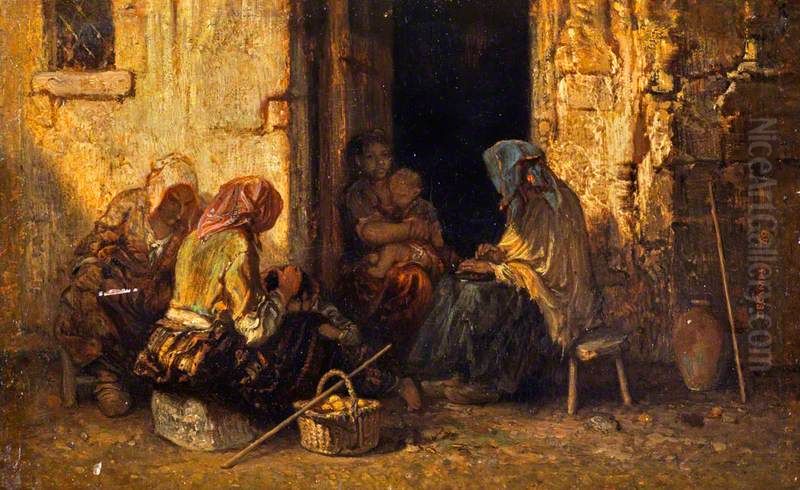 The Beggars Oil Painting by Alexandre-Gabriel Decamps