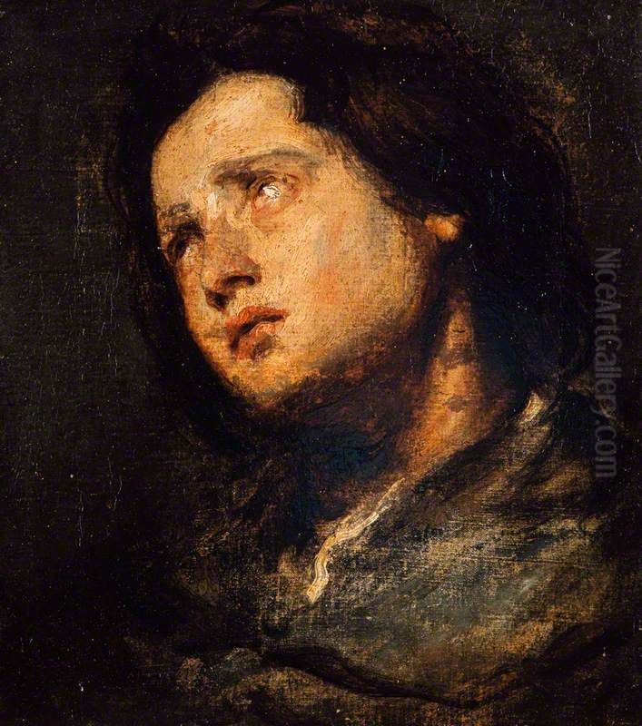 A Study of a Head Oil Painting by Sir Anthony Van Dyck