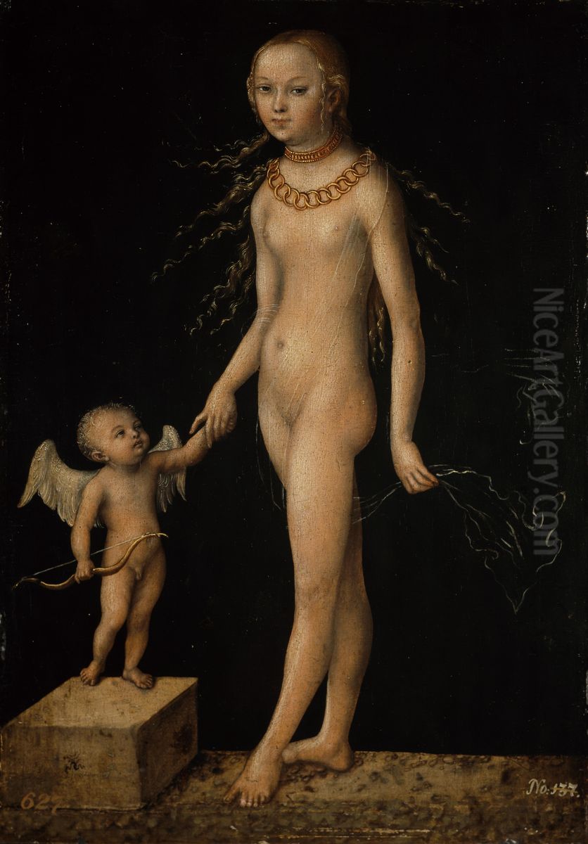 Venus und Amor Oil Painting by Lucas Cranach the Elder