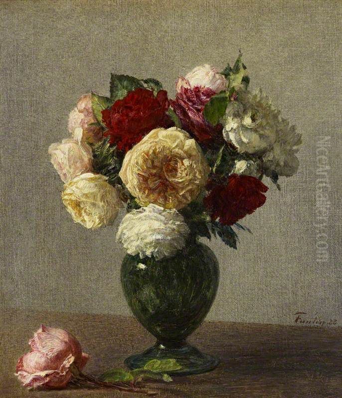 Roses Oil Painting by Henri Fantin-Latour