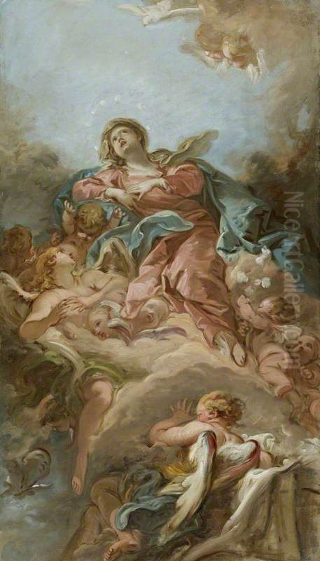 The Assumption of the Virgin Oil Painting by Francois Boucher