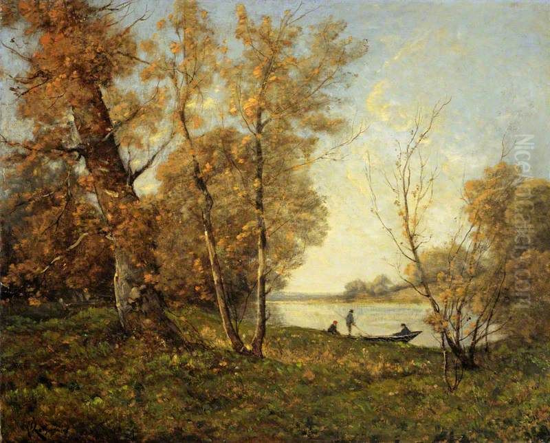 The Banks of the Loire Oil Painting by Henri Harpignies