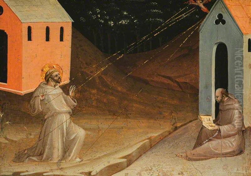 Saint Francis Receiving the Stigmata Oil Painting by Battista Di Biagio Sanguigni