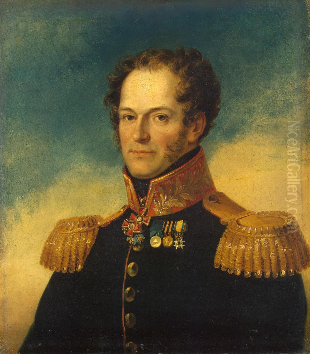 Portrait of Mikhail N. Matsnev (1785-1842) Oil Painting by George Dawe