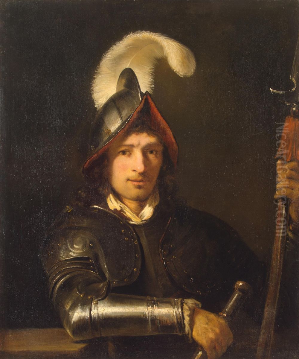 Yiung Warrior with a Partisan Oil Painting by Ferdinand Bol