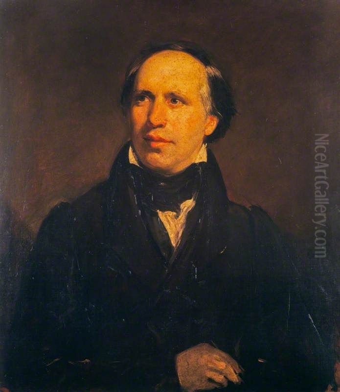 Allan Cunningham, 1784 - 1842. Poet and critic Oil Painting by Henry William Pickersgill
