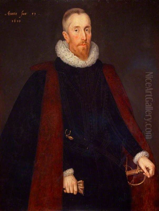 Alexander Seton, 1st Earl of Dunfermline, 1555 - 1622. Lord Chancellor of Scotland Oil Painting by Marcus Gheeraerts the Younger