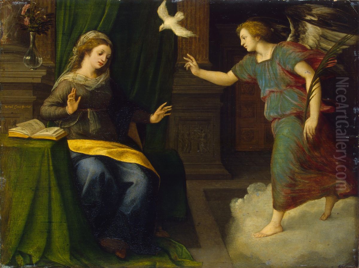 Annunciation Oil Painting by Michiel Coxie
