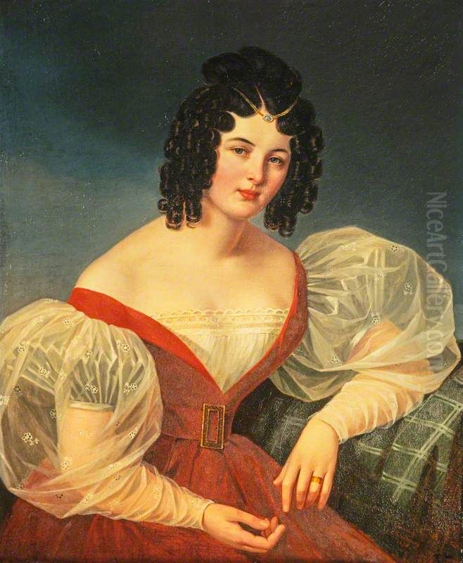 Janet Carrick, 1810 - 1876. Mother of William Carrick, the photographer Oil Painting by Jan Ksawery Kaniewski