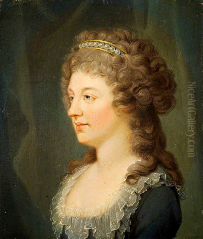 Charlotte Stuart, Duchess of Albany, 1753 - 1789. Daughter of Prince Charles Edward Stuart Oil Painting by Hugh Douglas Hamilton
