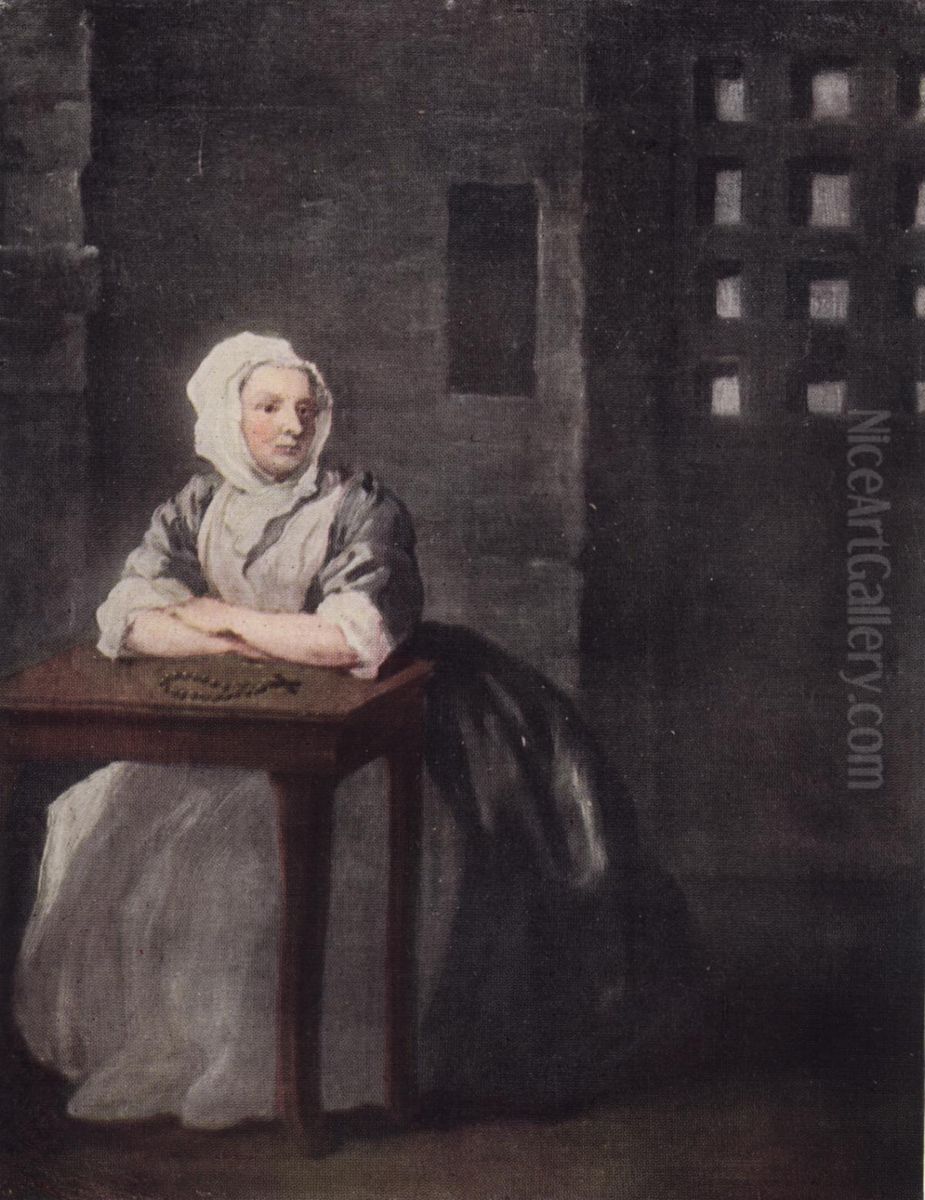 Sarah Malcolm (died 1733) Oil Painting by William Hogarth