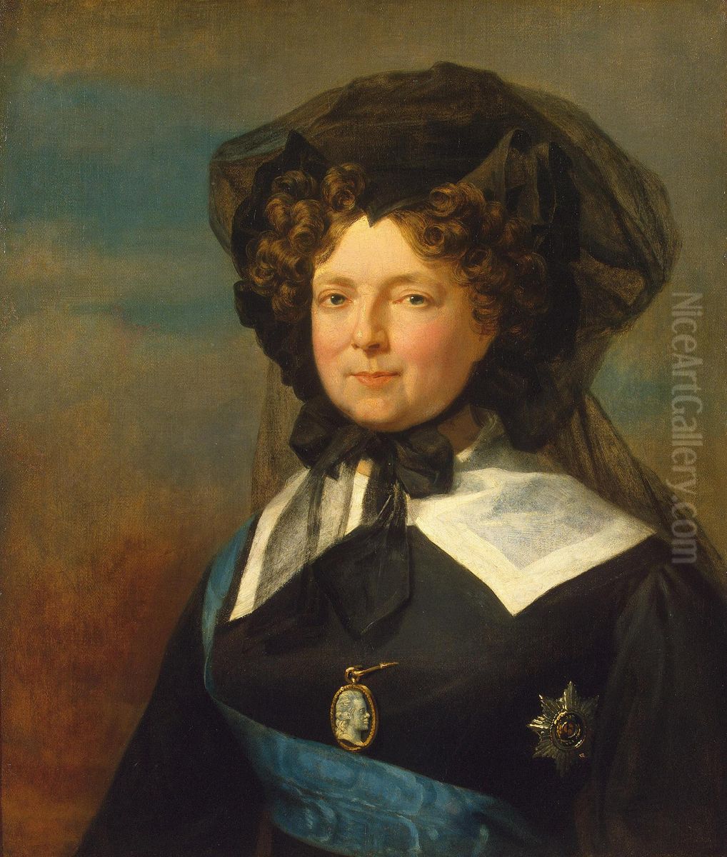 Portrait of Empress Maria Feodorovna in Mourning Oil Painting by George Dawe