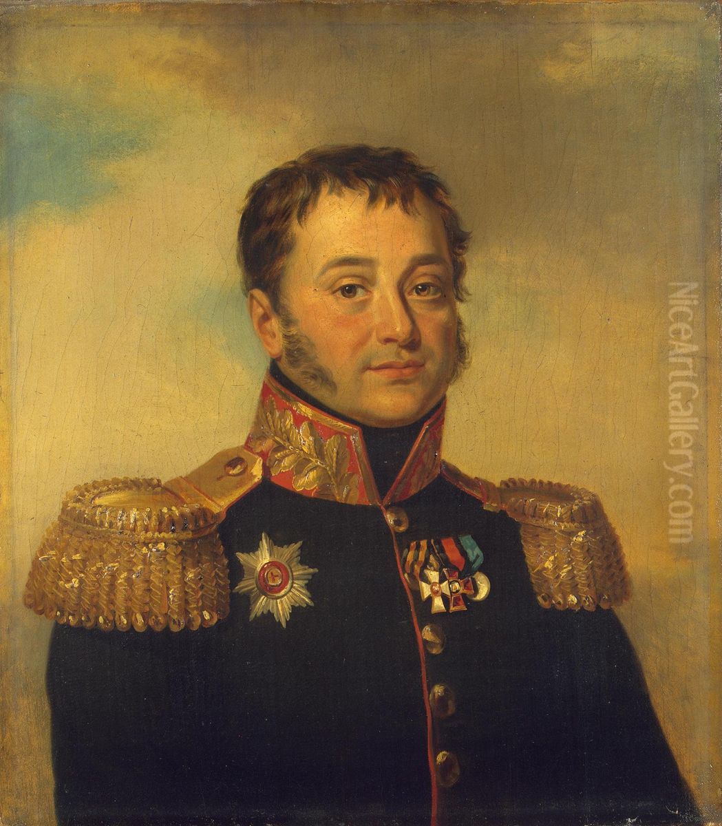 Portrait of Pyotr V. Denisyev (1766-1849) Oil Painting by George Dawe