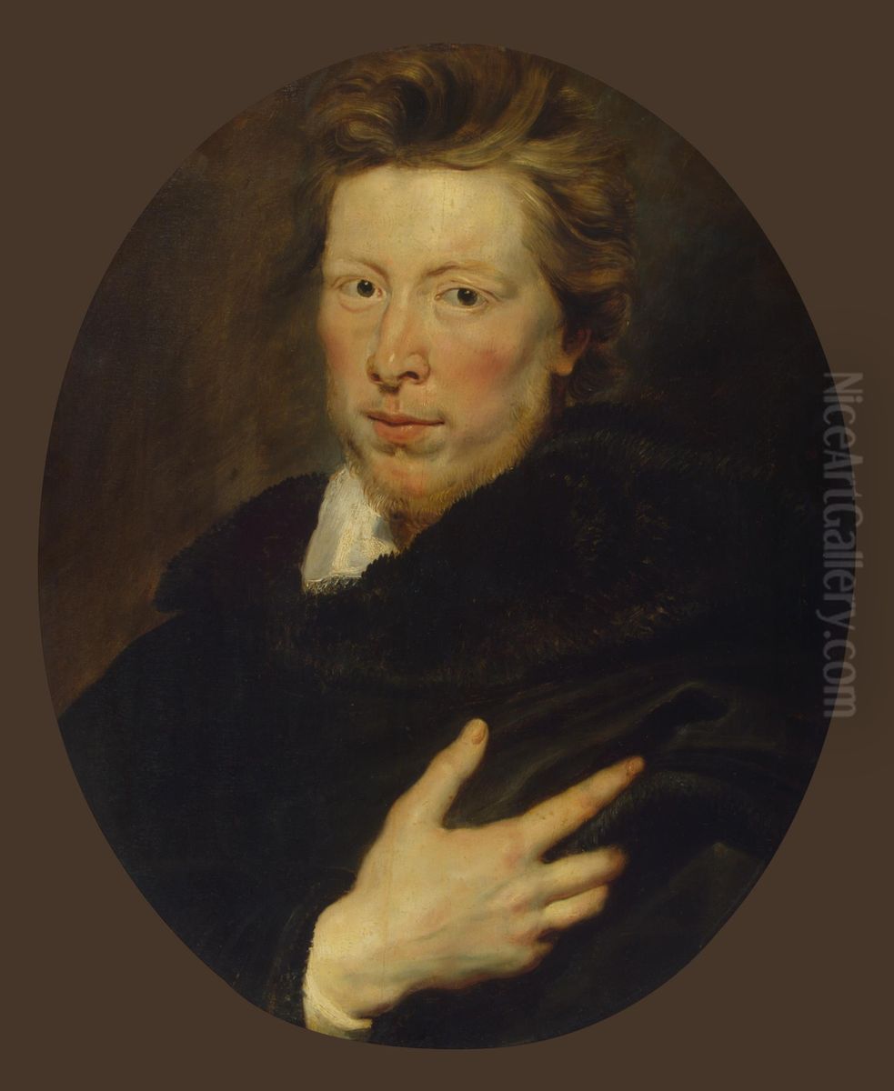 Portrait of a Young Man (Portrait of George Gaidge) Oil Painting by (studio of) Rubens, Peter Paul