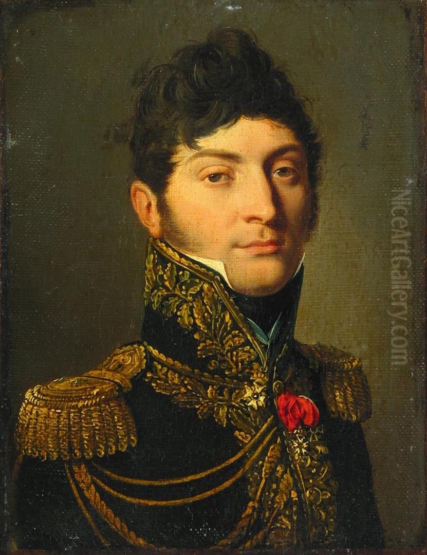 Portrait of de Michel du Ros, the Count de Frioul Oil Painting by Louis-Leopold Boilly