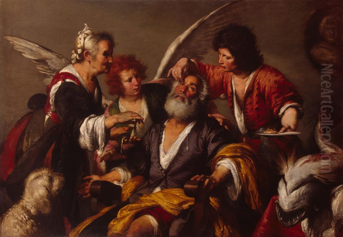 The Healing of Tobit Oil Painting by Bernardo Strozzi