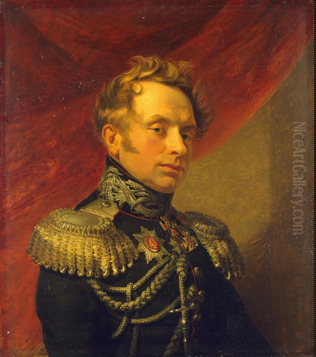 Portrait of Alexander P. Teslev (1778-1847) Oil Painting by George Dawe