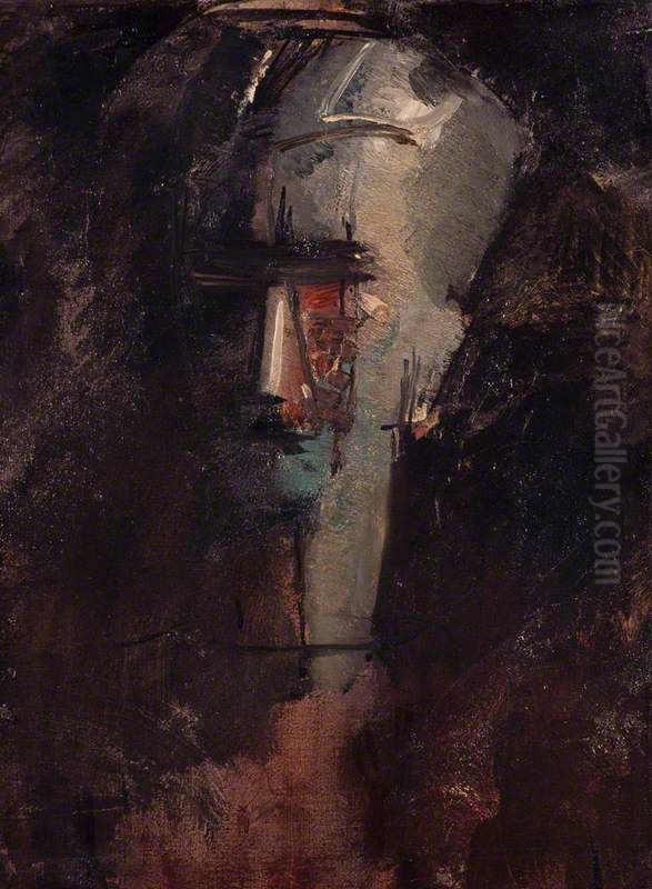 Portrait of Mrs J.E. Winand Oil Painting by William Johnstone