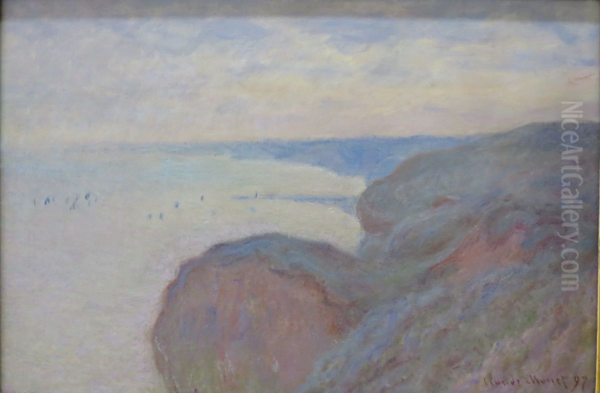 Steep Cliffs near Dieppe Oil Painting by Claude Oscar Monet