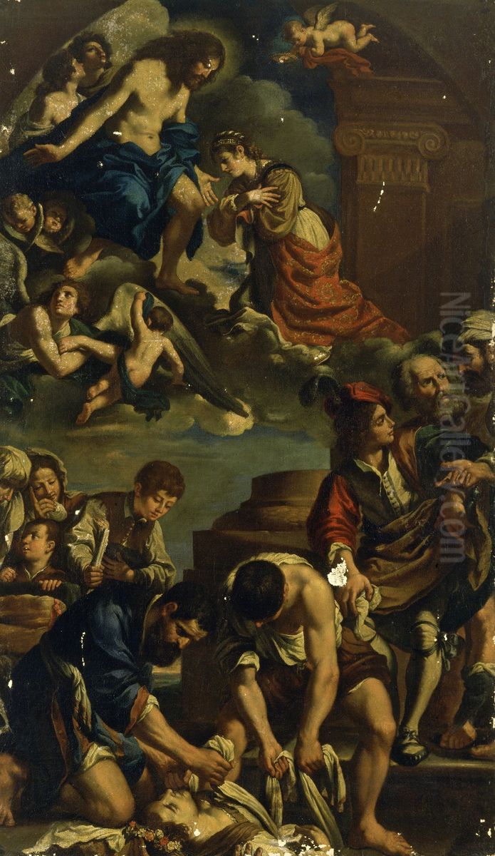 Burial of St Petronilla Oil Painting by Giovanni Francesco Barbieri