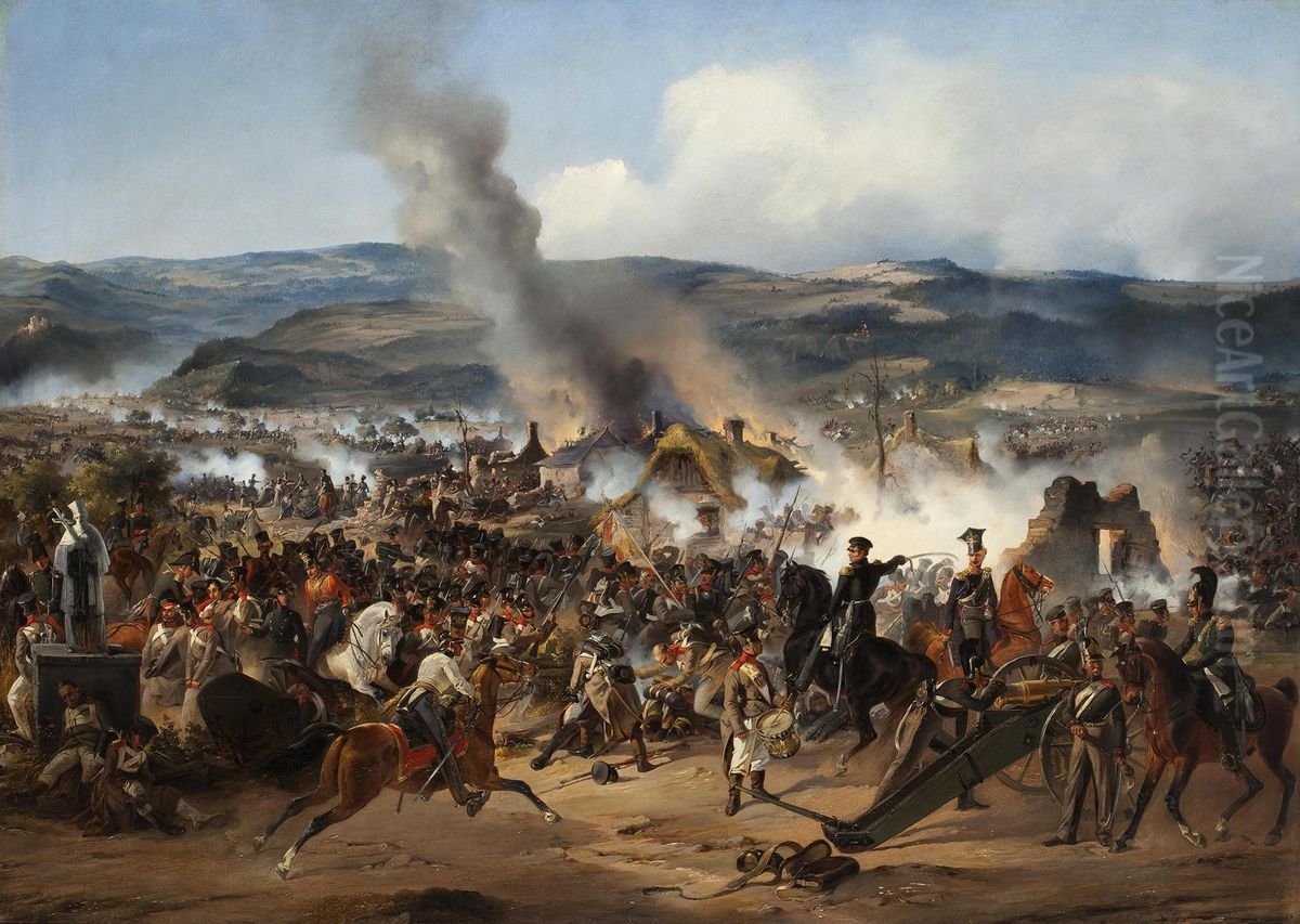 Battle of Kulm, the 17th of August, 1813 Oil Painting by Alexander Kotzebue