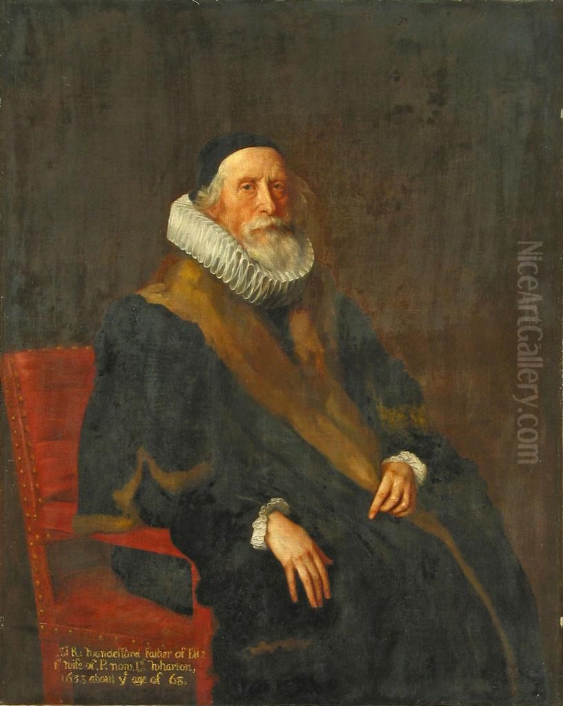 Portrait of Sir Rowland Wandesford (circa 1570 - after 1683) Oil Painting by Sir Anthony Van Dyck