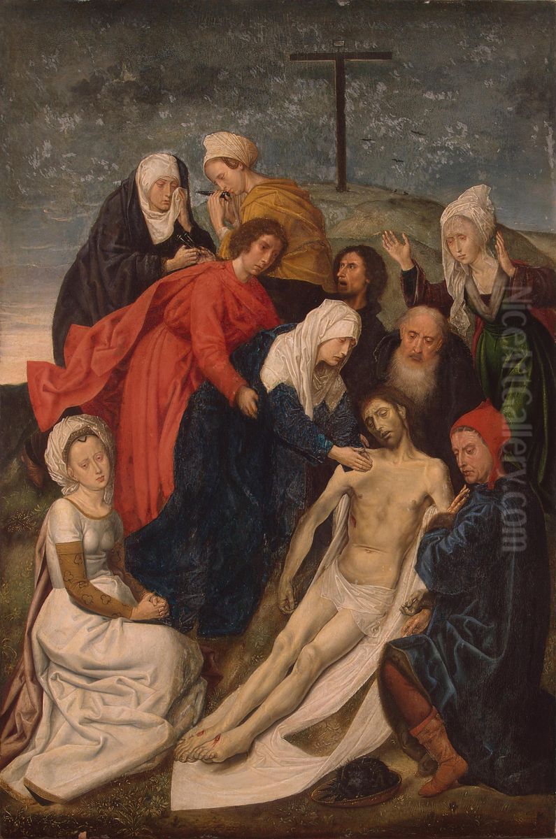 The lamentation over the dead Christ Oil Painting by Hugo Van Der Goes