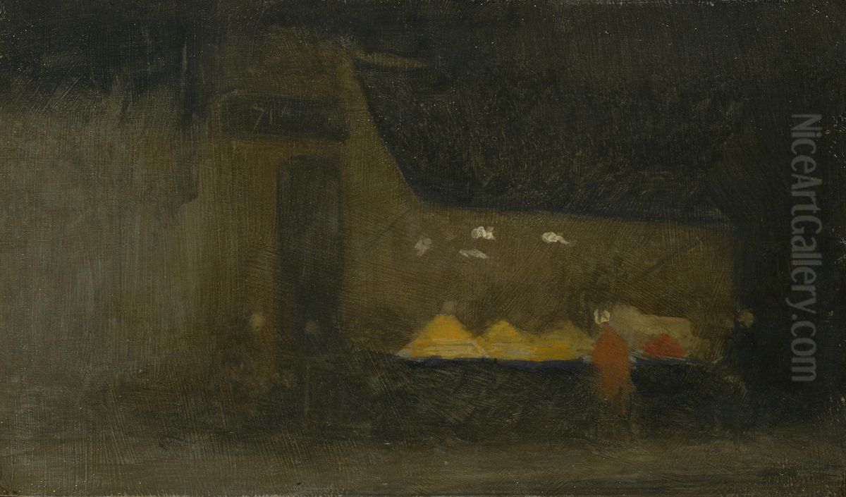 Shopgirl Oil Painting by James McNeill Whistler