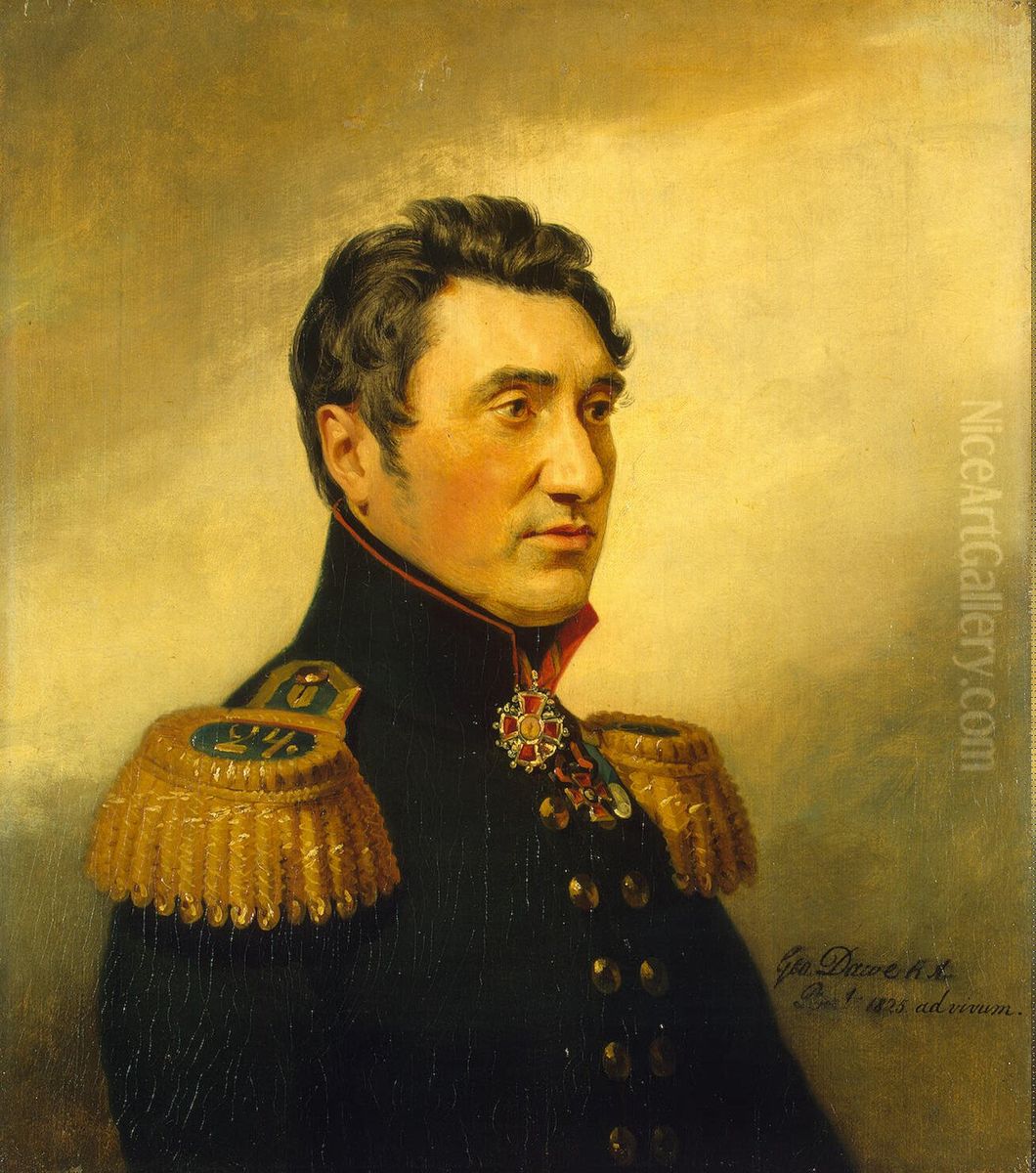 Portrait of Fyodor V. Sazonov (1780- after 1839) (2nd) Oil Painting by George Dawe