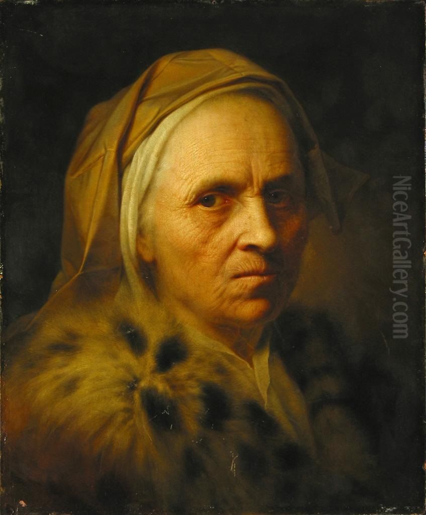 Old Woman Oil Painting by Balthasar Denner