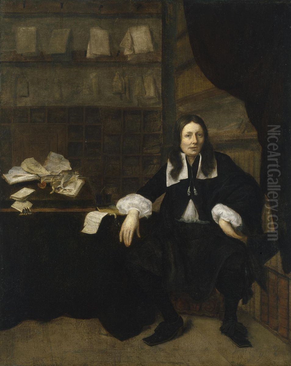 Portrait of a Notary Oil Painting by Michiel van Musscher