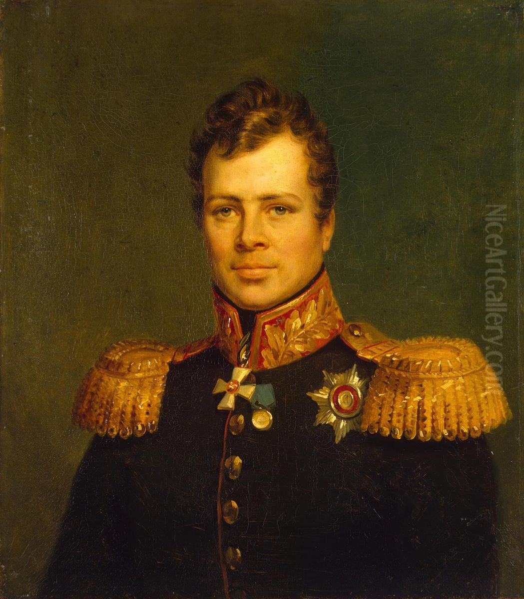 Portrait of Maxim I. Damas (1785-1862) Oil Painting by George Dawe