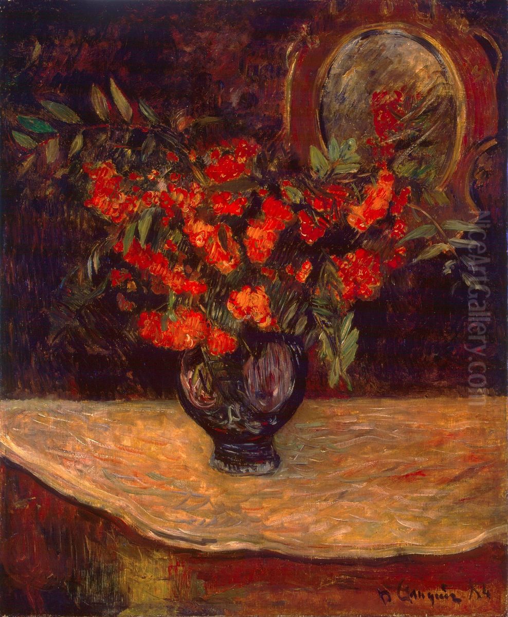 Bouquet Oil Painting by Paul Gauguin