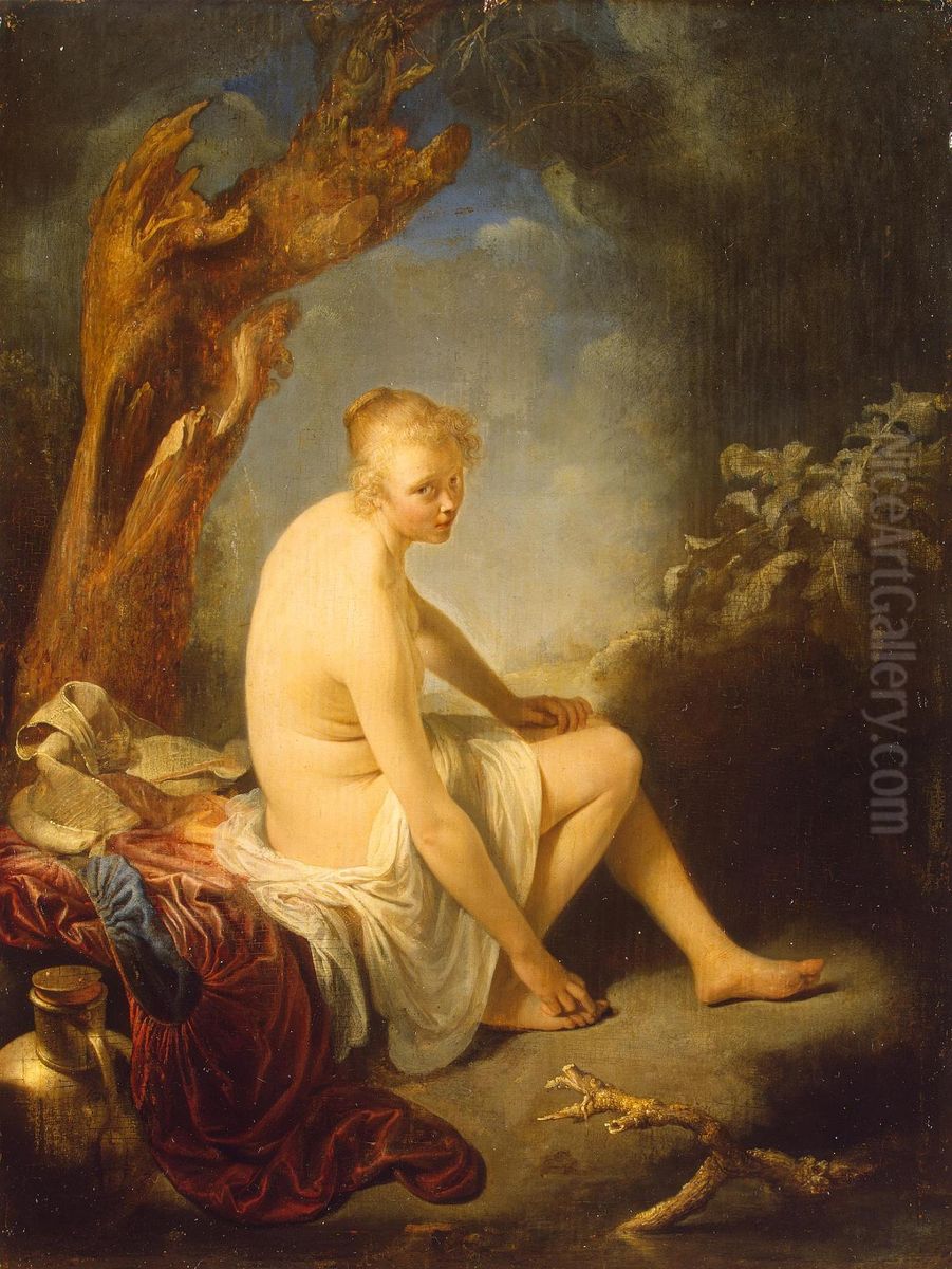 Baigneuse Oil Painting by Gerrit Dou